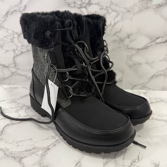 JBU Women’s Winter Boots sz 7 Herringbone Print NEW #M159 - Picture 5 of 8